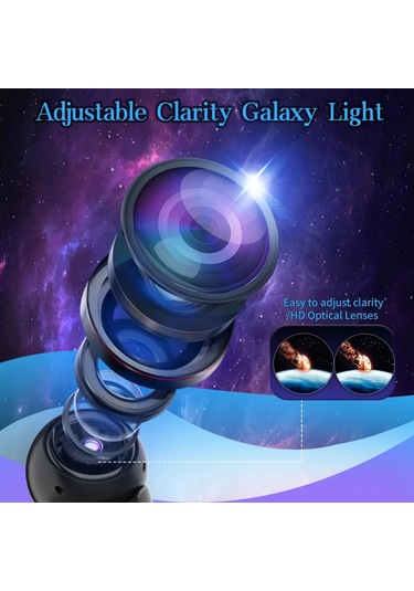 Taşınabilir Galaxy Projektör Işığı 360 Dönen Aurora Projektör