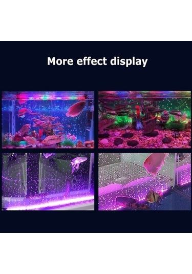 Silkroadselect Longbangdian Shop Kırmızı Stil Akvaryum Işığı Led Renkli Akvaryum Işığı Uzaktan Kumanda Rengi Değişen Dalış Balık Tankı Lambası Tank Işıkları Renkli