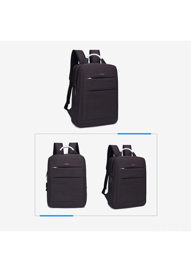 Wezone Usb Şarjlı Geniş Kapasiteli Oxford Kumaş Sırt Çantası - Gri Koyu Gri