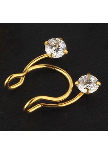 Suntek Paslanmaz Çelik Burun Halkası 8mm Döngü Çember Altın