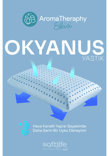 Aroma Terapi Okyanus Esintisi Visco Yastık Ve Yastık Spreyi Beyaz
