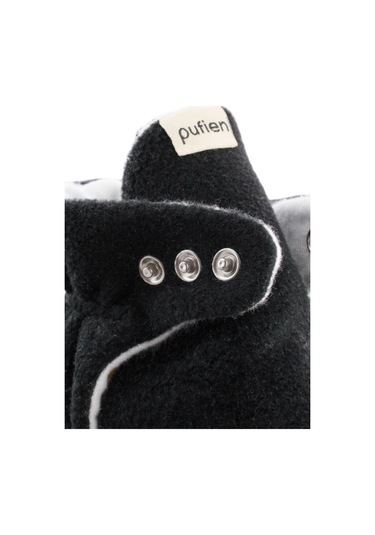 Organik Pamuk Astarlı, Bebek İlk Adım Ayakkabısı, Kaydırmaz Taban, Bebek Pandufu, Bebek Patik Siyah Siyah