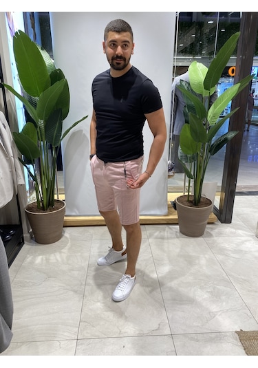 Back Eliesar Elite Pembe Erkek Şort Pembe