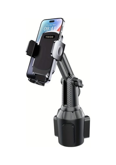 Gateesat Siyah Ywor Ayarlanabilir Araba Kupası Telefon Tutucu Su Geçirmez 360 Derece Dönebilir Geniş Taban