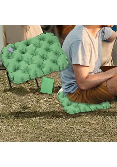 Bosphorusboutique02 Suntek Katlanabilir Ofis Koltuk Minderi - Yeşil, Uçak Ve Ofis Kullanımına Uygun Yeşil