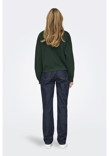 Onlsweat Lıfe L/s Crew O.sıze State Noos Zümrüt Yeşili Altın - Siyah