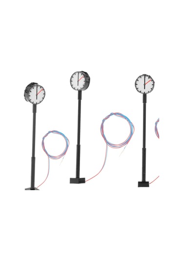 1/5 Model Demiryolu Saatleri Lambaları Tren 1/87 Ölçekli Bina Düzeni 1 Set Çok Renkli