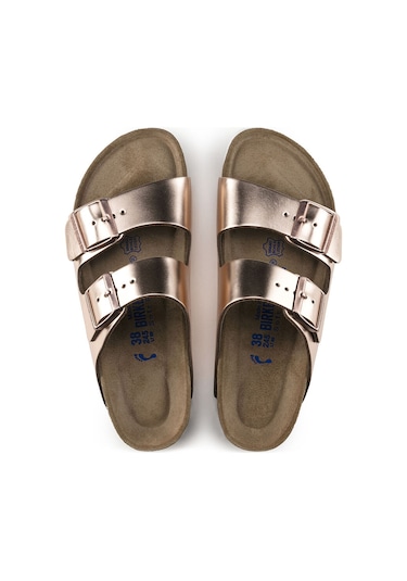 Bırkenstock Arızona Soft Footbed Metallıc Copper Arızona Bakır Terlik 0952091 0952091 Bak Bakır