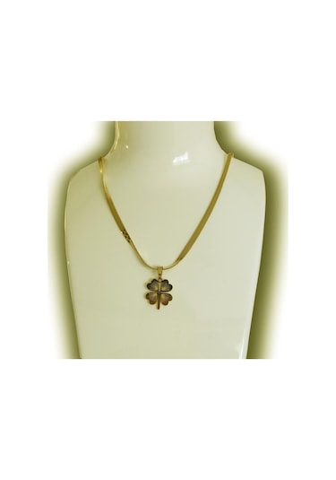 Uzel Çelik İtalyan Zincirli Kalp Yonca Kolye