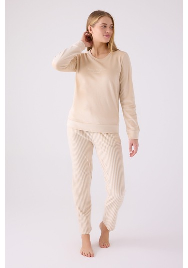 Pierre Cardin Kadın Krem Pijama Takımı Pc8916-s-v2 Krem