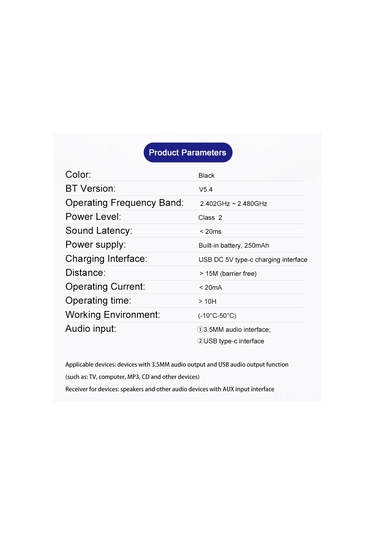 Lemestar Bluetooth 5.4 Ses Adaptörü - Yüksek Kaliteli Ses, Düşük Gecikme, 20m Uzaklıkta Çok Cihaz Bağlantısı, Plug & Play, Tv/bilgisayar Uyumlu