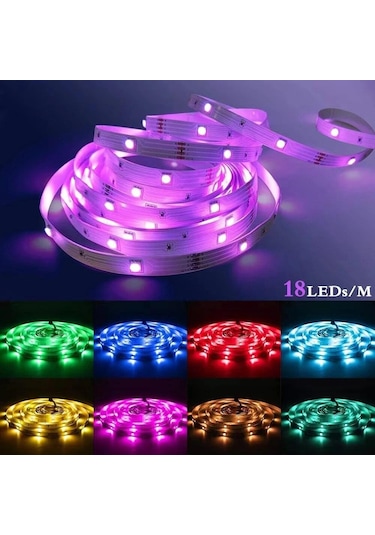 Jms Led Şerit Rgbıc Ws2812b Takip Efekti Işık Esnek Bant Diyot Şerit 2m Ws2812b Bht Ir