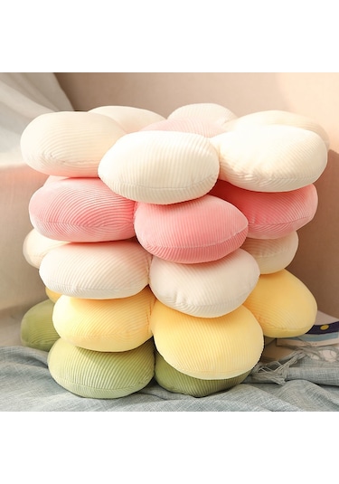 Skycity Nordik Stili Pembe Papatya Desenli 40cm Yastık - Araba Ofis Sandalye Desteği, Tatami Tipi Yumuşak Yastık 0.35kg Pembe