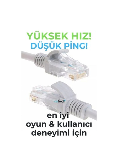 Cat6 10mt Lan Ethernet Kablosu Fabrikasyon Internet Kablo