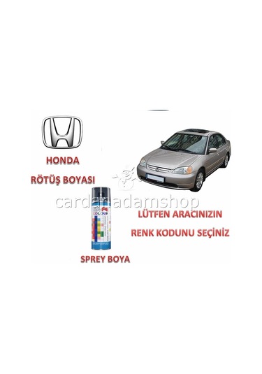 Honda Civic 2001-2005 Rötüş Boyası Araç Renk Koduna Özel Sprey (361165208)