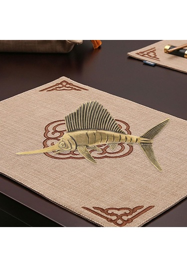 Suntek Yelken Balığı Heykelcik El Sanatları Kitaplıklar, 7,1x4,2 Cm