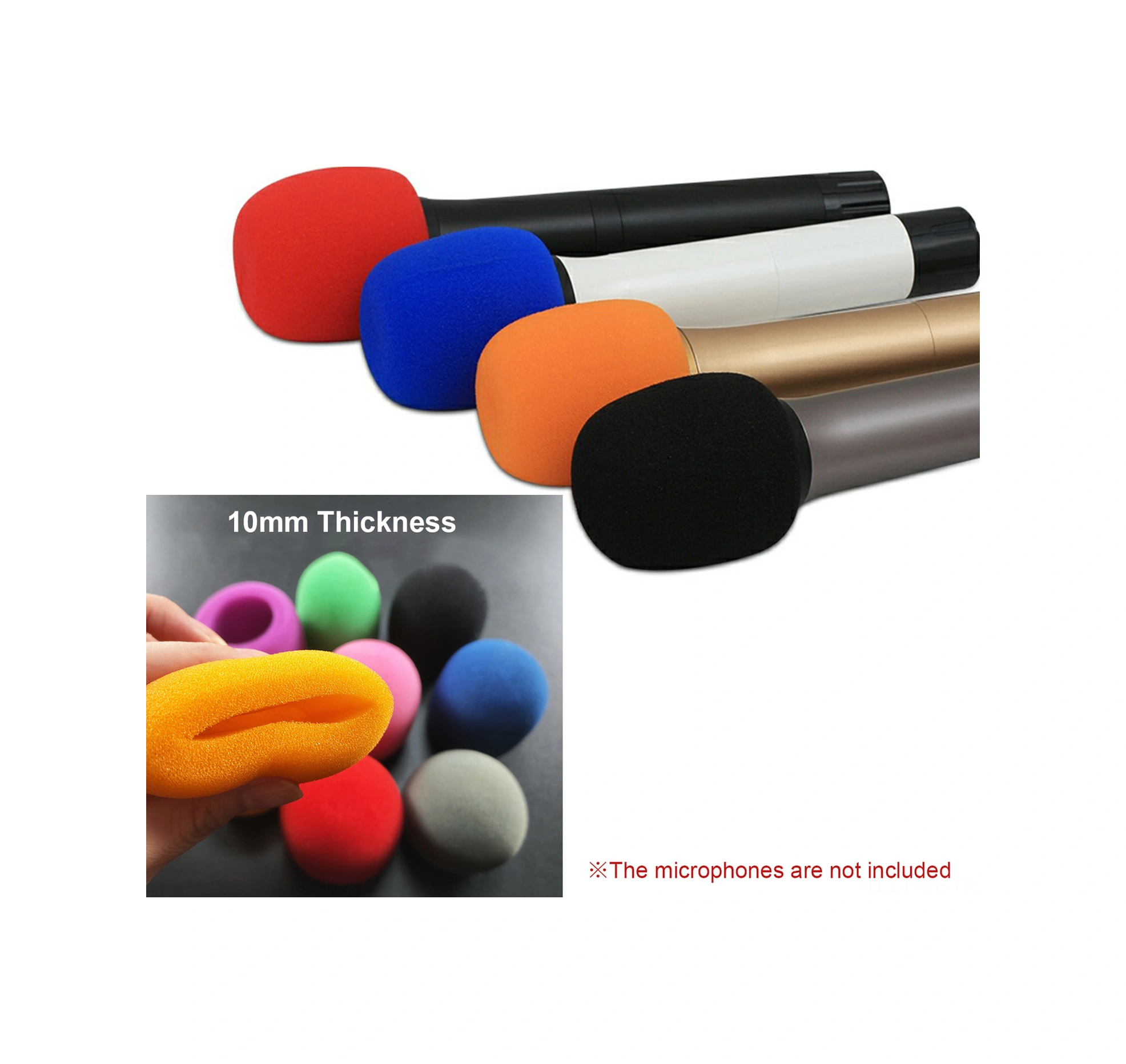 Honmex Mikrofon Muhafaza Örtüsü Ktv Ses Filtresi - Mavi Tekli Paket 60mm Dış Çap 40mm İç Çap