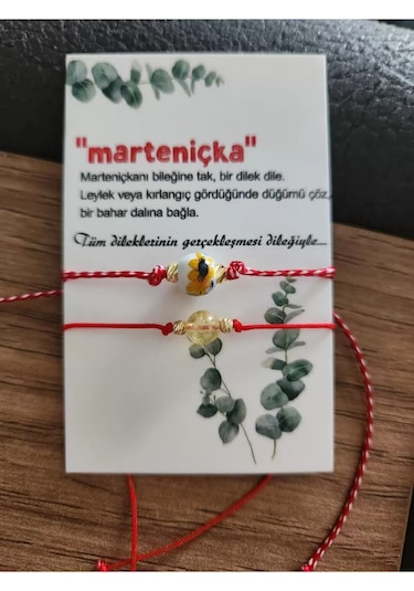 Marteniçka Sitrin Taşı Ve Seramik Boncuklu Bileklik Çok Renkli