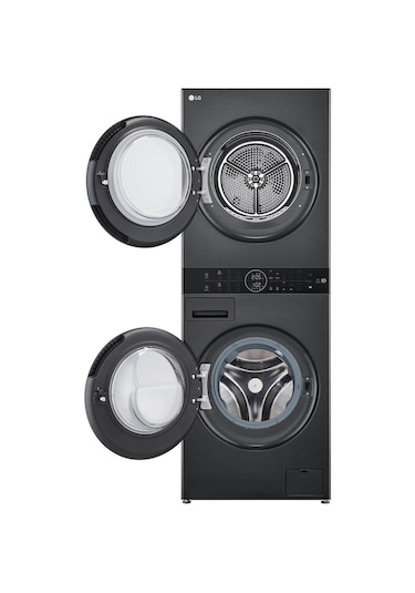 LG WashTower W4W8BVKKZHM 12 KG Yıkamalı 10 KG 2’si 1 Arada Ortak Panelli Çamaşır Makinesi - Inox