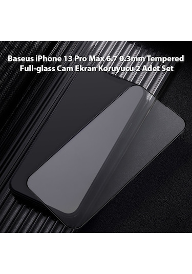 Baseus Apple Uyumlu   iPhone 13 Pro Max 6.7 0.3mm Tempered Full-glass Cam Ekran