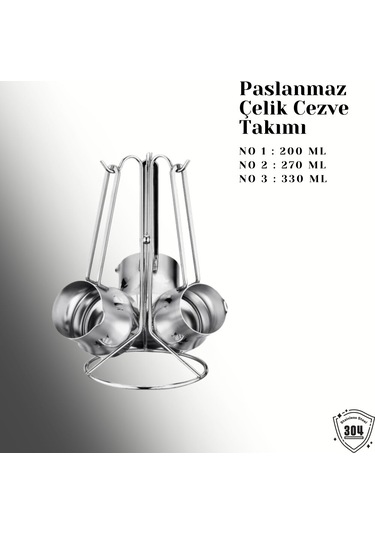 Karizma Cezve Takımı-satenli