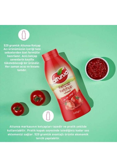 Altunsa Acı + Tatlı Ketçap 2 x 520 G