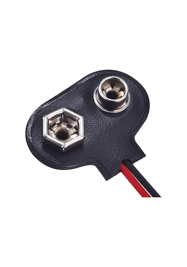 Ay Magnet 10 Adet 9 Volt Pil Yuvası-Pil Yatağı Ikili 9V Pil Bşlğı