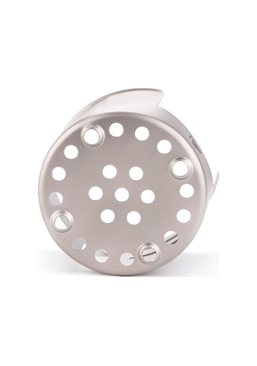 Titanyum Yuvarlak Tek Parça Odun Sobası Gümüş