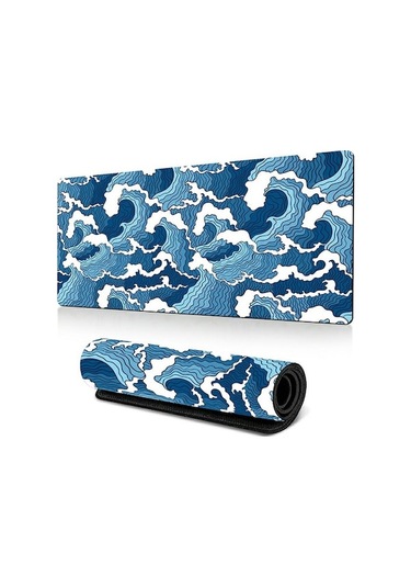 Cbtx 300 X 700 X 2mm Soyut Sıvı Tasarım Kauçuk Mouse Pad Kaymaz Büyük Mouse Mat - Stil G Stil G