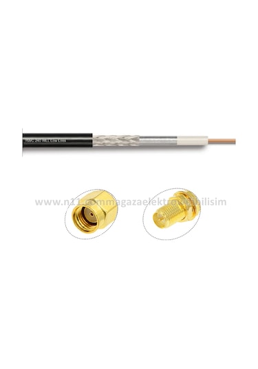RP SMA erkek - RP SMA dişi 4 METRE LMR240/RWC240 Koaksiyel Kablo