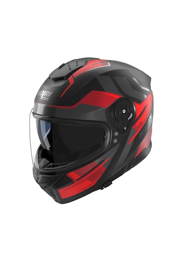 Nolan N80.8 Trittico 357 Kapalı Kask Siyah  Kırmızı