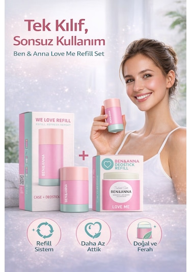 Ben & Anna Love Me Refill Set Kutu Deostick + Yedek Deostick Refill
