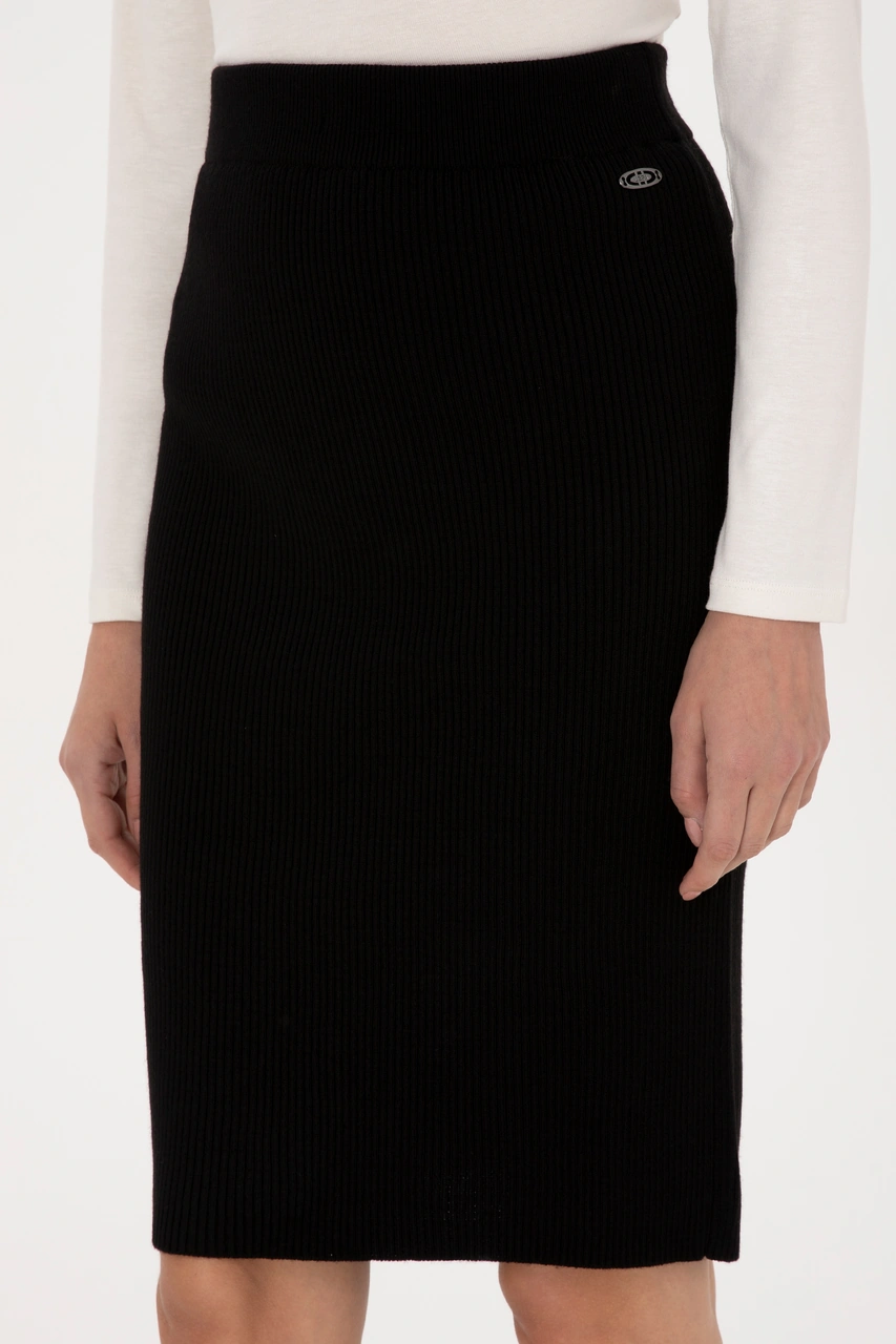 U.s. Polo Assn. Kadın Siyah Etek Triko 50315594-vr046 Siyah