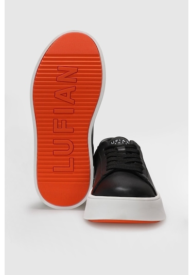 Siyah Hakiki Deri Bağcıklı Erkek Casual Ayakkabı Anton M Siyah