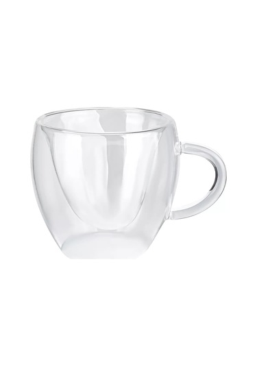 Miland Home Çay Ve Kahve İçin Kalp Desenli Çift Duvar Ve Tabanlı Kupa 188568840 Beyaz