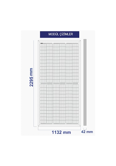 Wos Enerji Güneş Paneli Bifacial Half-Cut 550 W Perc 144 Hücreli Çift Yönlü Solar Panel