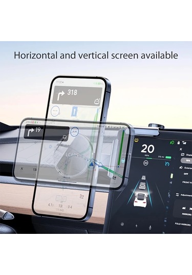 Honeybeeshop Su7l Yeni Aluminyum Alasim Tesla Model 3 Model Y Telefon Tutucu Cok Acli Ayarlanabilir Manyetik Stand Buyuk Ekran Uyumlu
