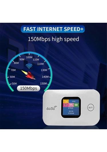Ximistore9 H807 Taşınabilir 4g Lte Wifi Router, 150mbps Hız, 2100mah Batarya, 10 Kullanıcı Paylaşımı Ve Led Ekranlı