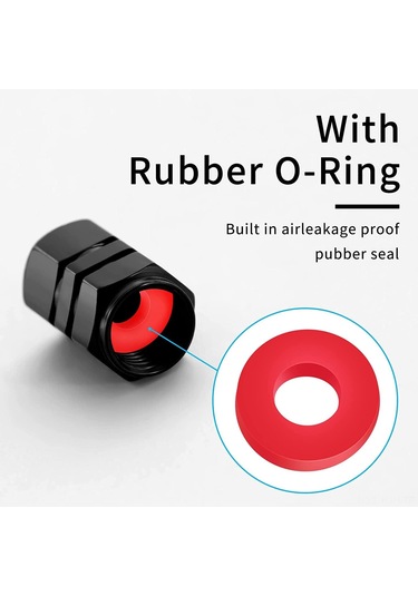 Jeehugo Kia Yeni Logo Valf Kapağı Çeşitli Araçlar İçin - 5 Adet + Anahtar