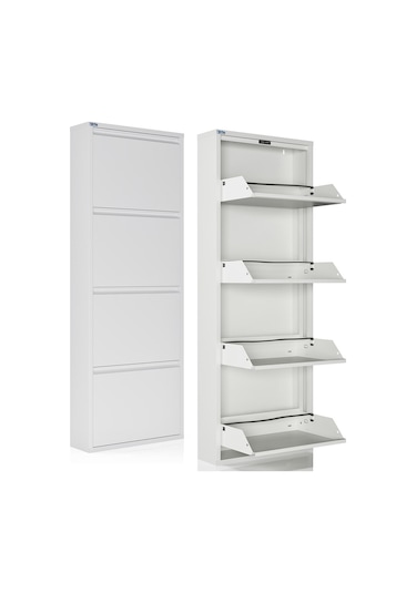 Ceha 4'lü Metal Ayakkabılık - Kar Beyaz K.AYK-4 /AB9003 Beyaz