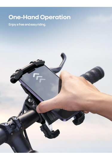 Lamicall Motosiklet Ve Bisiklet Telefon Tutucu 360 Derece Döndürülebilir Bm02black