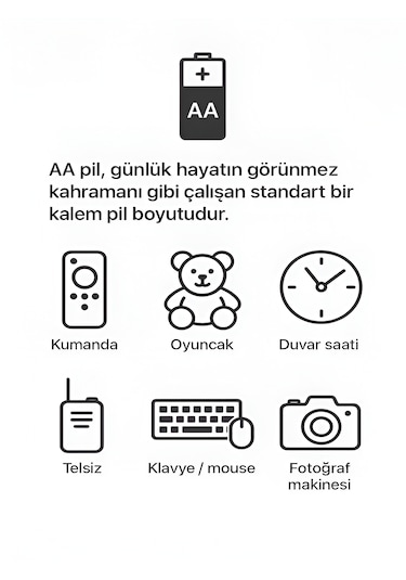 Type-c Şarjlı 2800mwh 1.5v Şarj Edilebilir 2'li Aa Kalın Pil - Lityum İyon Batarya