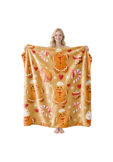 Noel Fral Küçük Battaniye Festival Atmosferi Pratik Kullanım-mt-flr-209 150 100 Yeşil