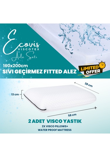 Ecovis Viscotex Aile Seti, 2'li Visco Yastık Ve Yatak Alezi
