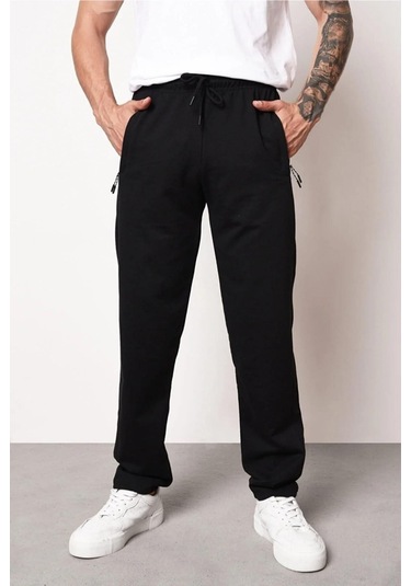 MMetalic Siyah-Laci-Antrasit Erkek Düz Paça Cep Fermuar Detaylı Ra