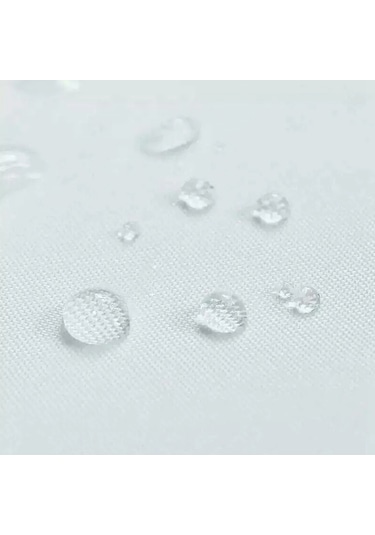 Su Geçirmez Oluklu Kenar Duş Perdesi Fırfırlı Banyo Perdesi Dekorasyonu Beyaz