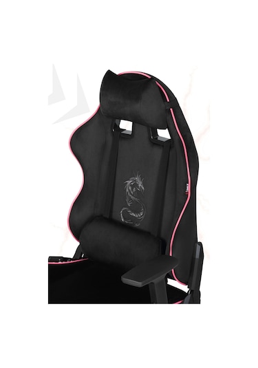 Rio Balerion Terletmez Kadife Kumaş Siyah Gaming Oyuncu Koltuğu - 14 Siyah