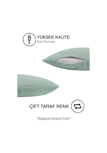 Home Daily Series Sis Mavisi Rengi Kırlent Yastık Kılıfı Sis Mavisi