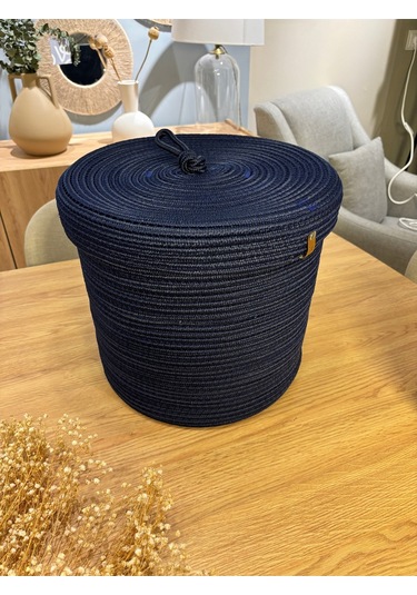 Victor Çok Amaçlı Düzenleyici Kapaklı Sepet,kapaklı Saksılık, Kapaklı Organizer 30x30 - Orta Boy Lacivert