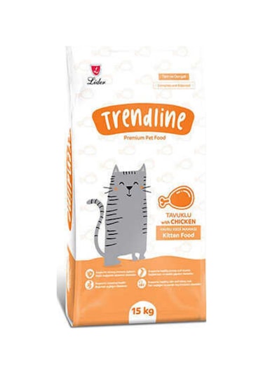 Trendline Kitten Tavuklu Yavru Kedi̇ Maması 15 KG
